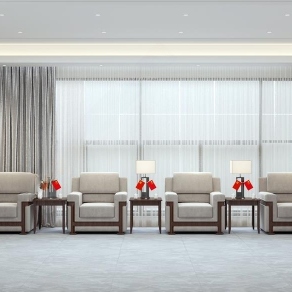 现代接待室3D模型下载